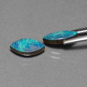 Opal Doublet Gemstone in 10 x 5 mm (calibrated) Size for Sale, Opal Doublet Stone in Multicolor Color