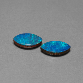 1.70 ct Multicolor Opal Doublet Stone, Natural Opal Doublet in Marquise Cabochon Shape for Sale