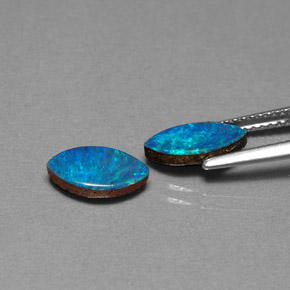 Opal Doublet Gemstone in 9.9 x 5.2 mm Size for Sale, Opal Doublet Stone in Multicolor Color