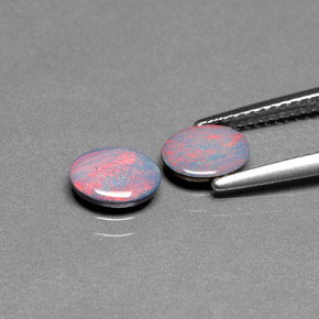 Opal Doublet Gemstone in 7 x 5 mm (calibrated) Size for Sale, Opal Doublet Stone in Multicolor Color