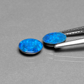 Opal Doublet Gemstone in 7 x 5 mm (calibrated) Size for Sale, Opal Doublet Stone in Multicolor Color