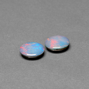 1.03 ct Multicolor Opal Doublet Gemstone, Opal Doublet Gem in Oval Cabochon Shape for Sale.