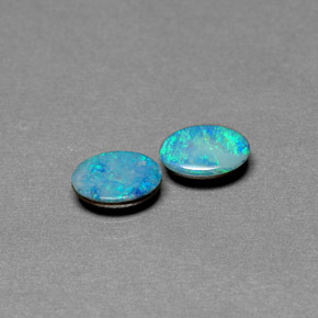 0.92 ct Multicolor Opal Doublet Gemstone, Opal Doublet Gem in Oval Cabochon Shape for Sale.