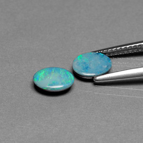 Opal Doublet Gemstone in 7 x 5 mm (calibrated) Size for Sale, Opal Doublet Stone in Multicolor Color