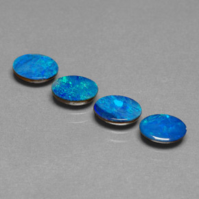 2.15 ct Multicolor Opal Doublet Gemstone, Opal Doublet Gem in Oval Cabochon Shape for Sale.