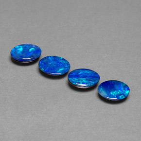 1.90 ct Multicolor Opal Doublet Stone, Natural Opal Doublet in Oval Cabochon Shape for Sale