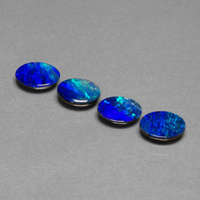 1.86 ct Multicolor Opal Doublet Gemstone, Opal Doublet Gem in Oval Cabochon Shape for Sale.