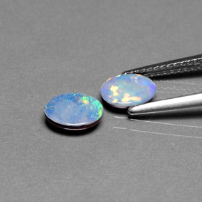 Opal Doublet Gemstone in 7 x 5 mm (calibrated) Size for Sale, Opal Doublet Stone in Multicolor Color