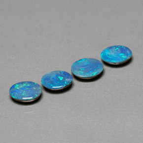 1.74 ct Multicolor Opal Doublet Gemstone, Opal Doublet Gem in Oval Cabochon Shape for Sale.