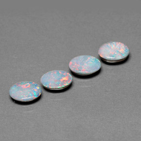 1.89 ct Multicolor Opal Doublet Gemstone, Opal Doublet Gem in Oval Cabochon Shape for Sale.