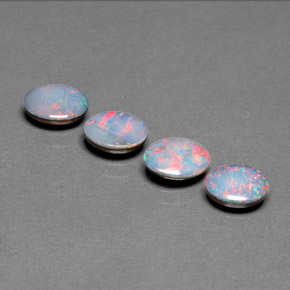 Opal Doublet Gemstone in 7 x 5 mm (calibrated) Size for Sale, Opal Doublet Stone in Multicolor Color
