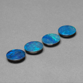 2.12 ct Multicolor Opal Doublet Gemstone, Opal Doublet Gem in Oval Cabochon Shape for Sale.