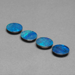 2.12 ct Multicolor Opal Doublet Stone, Natural Opal Doublet in Oval Cabochon Shape for Sale
