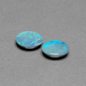 0.89 ct Multicolor Opal Doublet Gemstone, Opal Doublet Gem in Oval Cabochon Shape for Sale.