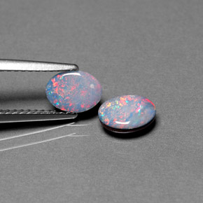 1.14 ct Multicolor Opal Doublet Stone, Natural Opal Doublet in Oval Cabochon Shape for Sale