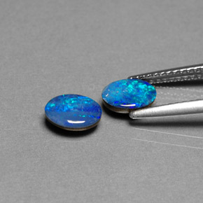 Opal Doublet Gemstone in 7 x 5 mm (calibrated) Size for Sale, Opal Doublet Stone in Multicolor Color