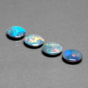 1.84 ct Multicolor Opal Doublet Gemstone, Opal Doublet Gem in Oval Cabochon Shape for Sale.