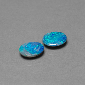 0.91 ct Multicolor Opal Doublet Gemstone, Opal Doublet Gem in Oval Cabochon Shape for Sale.