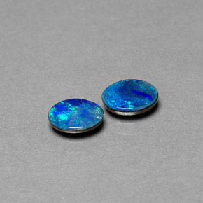 1.01 ct Multicolor Opal Doublet Gemstone, Opal Doublet Gem in Oval Cabochon Shape for Sale.