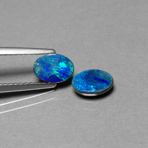 1.01 ct Multicolor Opal Doublet Stone, Natural Opal Doublet in Oval Cabochon Shape for Sale