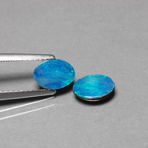 1.07 ct Multicolor Opal Doublet Stone, Natural Opal Doublet in Oval Cabochon Shape for Sale