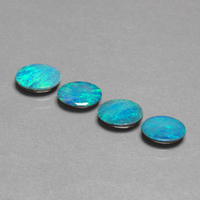 1.83 ct Multicolor Opal Doublet Gemstone, Opal Doublet Gem in Oval Cabochon Shape for Sale.
