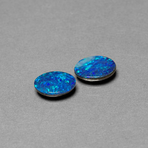 0.95 ct Multicolor Opal Doublet Gemstone, Opal Doublet Gem in Oval Cabochon Shape for Sale.