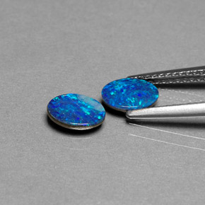Opal Doublet Gemstone in 7 x 5 mm (calibrated) Size for Sale, Opal Doublet Stone in Multicolor Color