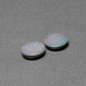 1.20 ct Multicolor Opal Doublet Stone, Natural Opal Doublet in Oval Cabochon Shape for Sale