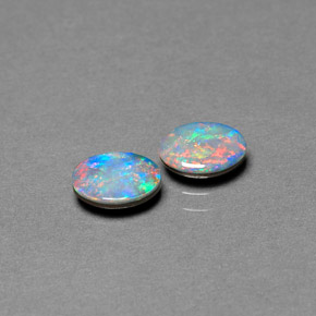 1.14 ct Multicolor Opal Doublet Stone, Natural Opal Doublet in Oval Cabochon Shape for Sale