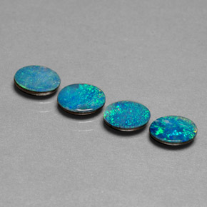 2.23 ct Multicolor Opal Doublet Gemstone, Opal Doublet Gem in Oval Cabochon Shape for Sale.