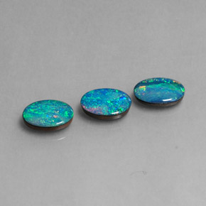 1.51 ct Multicolor Opal Doublet Gemstone, Opal Doublet Gem in Oval Cabochon Shape for Sale.
