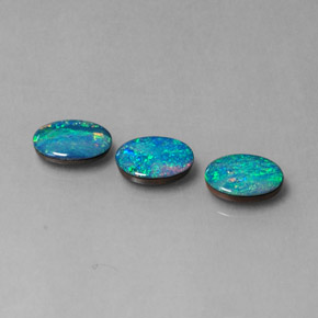 1.51 ct Multicolor Opal Doublet Stone, Natural Opal Doublet in Oval Cabochon Shape for Sale