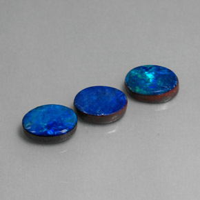 Opal Doublet Gemstone in 9 x 7 mm (calibrated) Size for Sale, Opal Doublet Stone in Multicolor Color