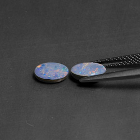 Opal Doublet Gemstone in 7 x 5 mm (calibrated) Size for Sale, Opal Doublet Stone in Multicolor Color