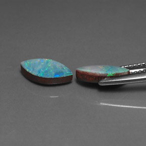Opal Doublet Gemstone in 10.1 x 5.3 mm Size for Sale, Opal Doublet Stone in Multicolor Color