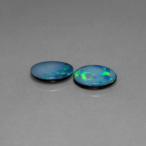 1.33 ct Multicolor Opal Doublet Gemstone, Opal Doublet Gem in Oval Cabochon Shape for Sale.