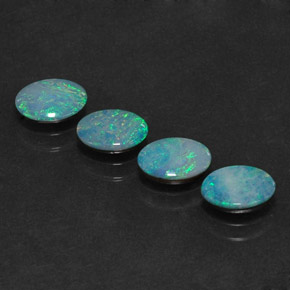 2.01 ct Multicolor Opal Doublet Gemstone, Opal Doublet Gem in Oval Cabochon Shape for Sale.