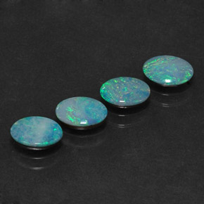 2.01 ct Multicolor Opal Doublet Stone, Natural Opal Doublet in Oval Cabochon Shape for Sale