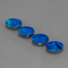 Opal Doublet Gemstone in 7 x 5 mm (calibrated) Size for Sale, Opal Doublet Stone in Multicolor Color