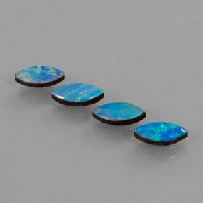 Opal Doublet Gemstone in 8 x 4 mm (calibrated) Size for Sale, Opal Doublet Stone in Multicolor Color