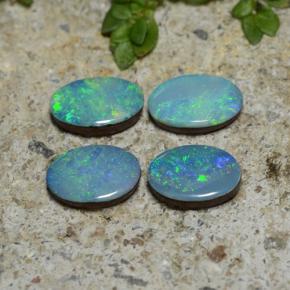 Opal Doublet Gemstones in 7 x 5 mm (calibrated) Size for Sale, Opal Doublet Stones in Multicolor Color