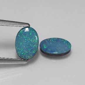 1.05 ct Multicolor Opal Doublet Gemstone, Opal Doublet Gem in Oval Cabochon Shape for Sale.