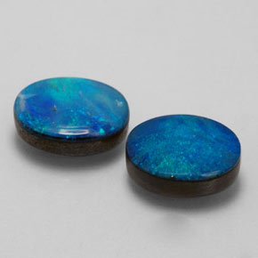 3.15 ct Multicolor Opal Doublet Stone, Natural Opal Doublet in Oval Cabochon Shape for Sale
