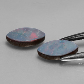 Opal Doublet Gemstone in 8.3 x 4.2 mm Size for Sale, Opal Doublet Stone in Multicolor Color