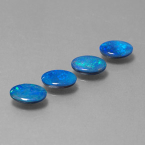 1.92 ct Multicolor Opal Doublet Stone, Natural Opal Doublet in Oval Cabochon Shape for Sale