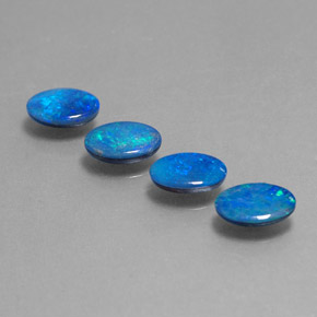 Opal Doublet Gemstone in 7 x 5 mm (calibrated) Size for Sale, Opal Doublet Stone in Multicolor Color