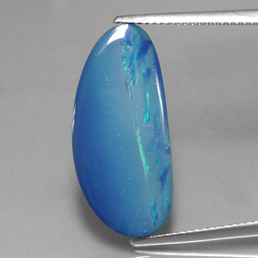 6.85 ct Multicolor Opal Doublet Gemstone, Opal Doublet Gem in Fancy Cabochon Shape for Sale.
