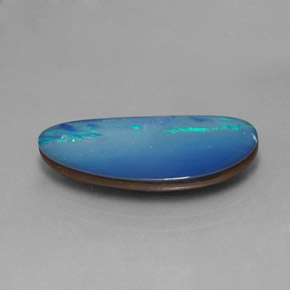 6.85 ct Multicolor Opal Doublet Stone, Natural Opal Doublet in Fancy Cabochon Shape for Sale