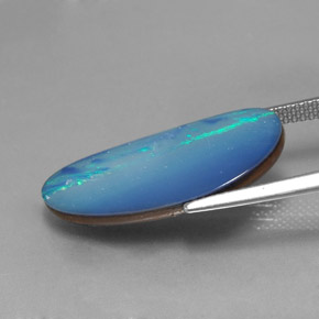 Opal Doublet Gemstone in 24.5 x 11.1 mm Size for Sale, Opal Doublet Stone in Multicolor Color